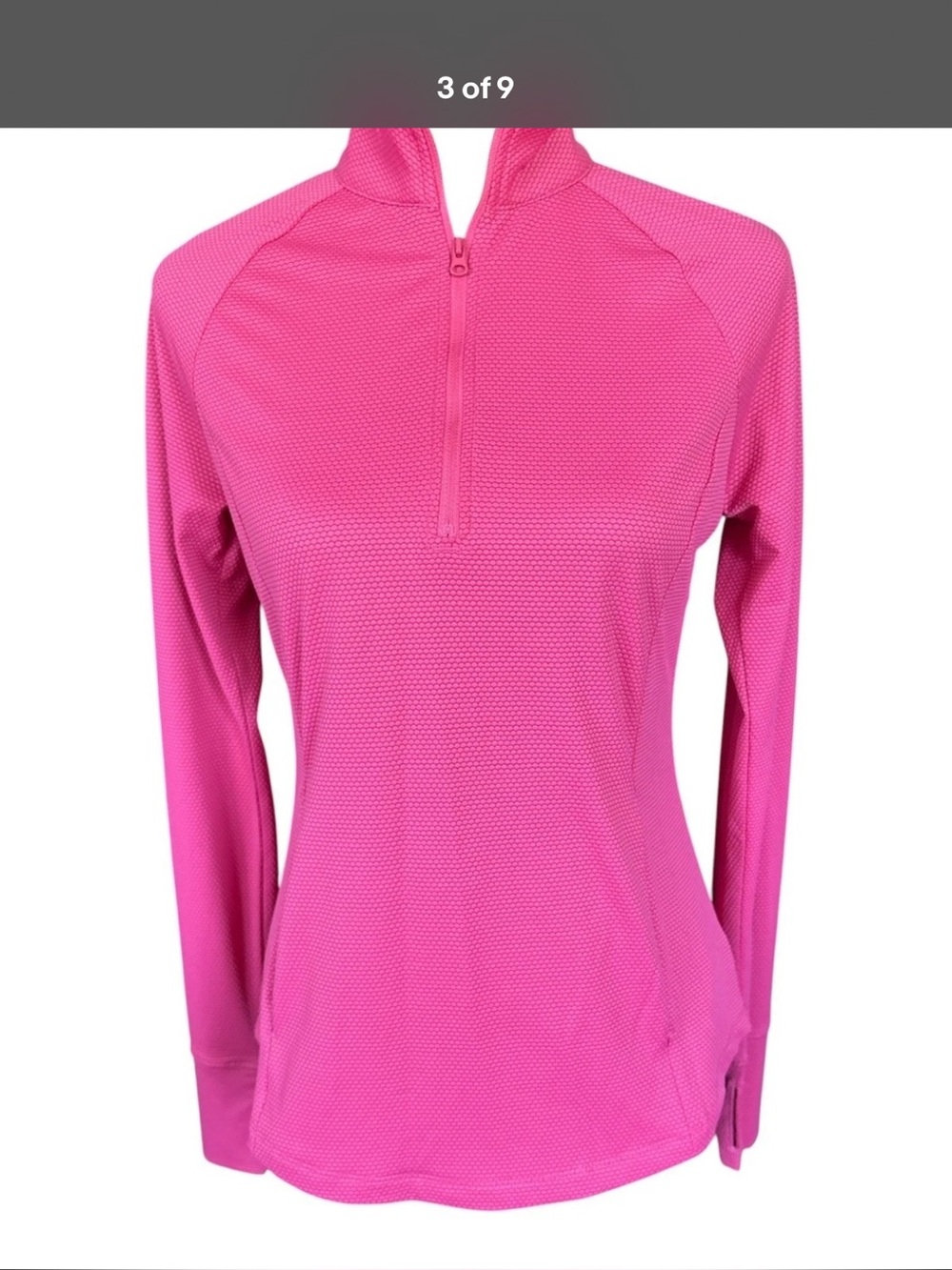 Tommy Bahama Racquet and Paddle bright pink 1/4 Zip Performance Top. Like new. S